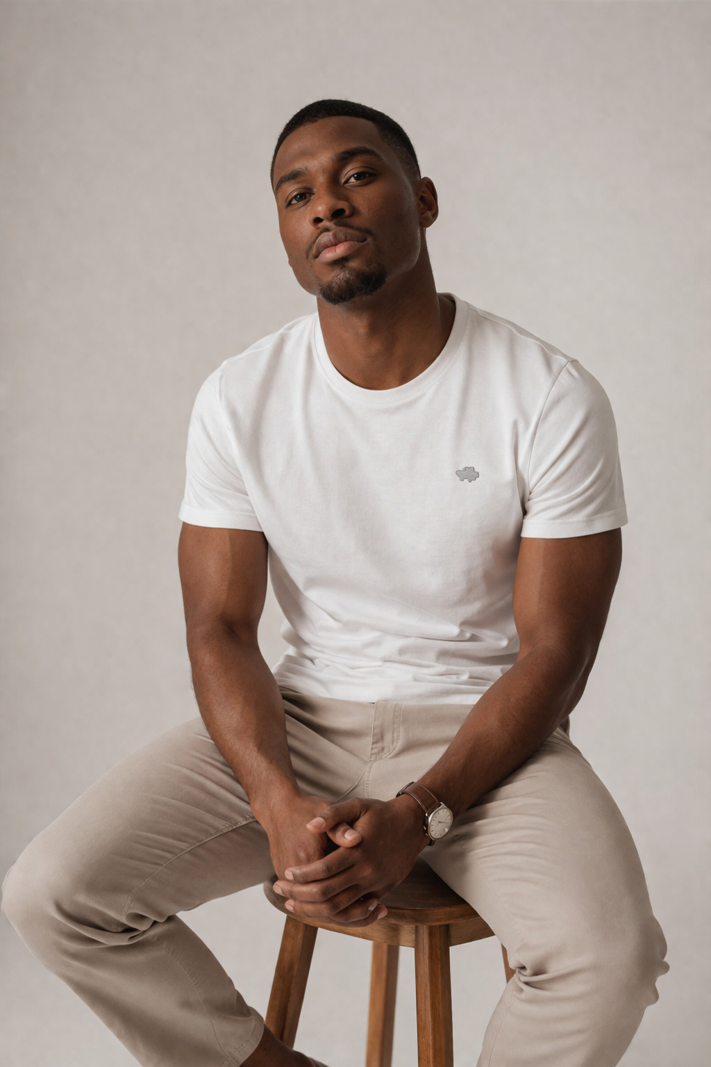 confident portrait in neutral tones